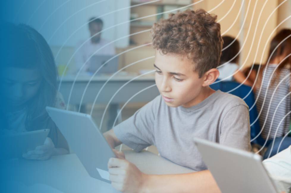 Child using a tablet